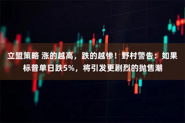 立盟策略 涨的越高，跌的越惨！野村警告：如果标普单日跌5%，将引发更剧烈的抛售潮